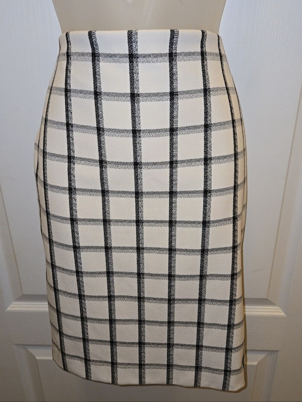 Express High Waisted Plaid Knee Length Pencil Skirt Size 6